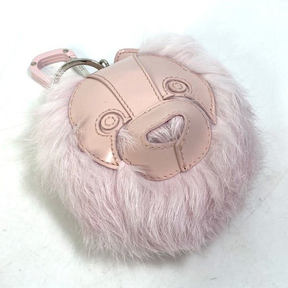 Dior COOKIE cookie dog dog animal Bag Charm carabiner Key Holder Leather pink - Picture 7 of 8